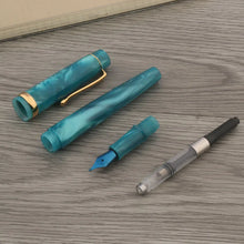 Load image into Gallery viewer, Peacock Blue Acrylic Fountain Pen