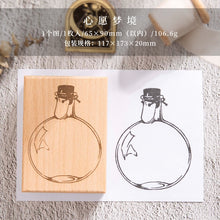Load image into Gallery viewer, Vintage Dream in Bottle Large Wooden Stamps (6 Design)