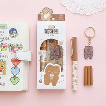 Load image into Gallery viewer, Kawaii Cocoa Bear Cartoon Fountain Pen Set