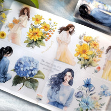 Load image into Gallery viewer, Japanese Floral Heaven Transparent Extra Large Washi Tape Sets (21 Designs)