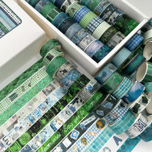 Load image into Gallery viewer, Bluegreen Whimsy Washi Set (35 rolls)