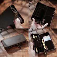 Load image into Gallery viewer, Voyager Leather Fountain Pen Case