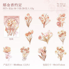 Load image into Gallery viewer, The Flower of Mist & Light Gilded Floral Stickers