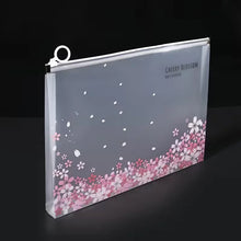 Load image into Gallery viewer, 🌸 Sakura Bloom A4 File Pouch – Kawaii Edition
