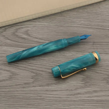 Load image into Gallery viewer, Peacock Blue Acrylic Fountain Pen