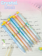 Load image into Gallery viewer, Crystal Duckie Gel Pen Set – Kawaii Writing Edition