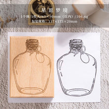 Load image into Gallery viewer, Vintage Dream in Bottle Large Wooden Stamps (6 Design)