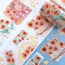 Load image into Gallery viewer, Japanese Floral Heaven Transparent Extra Large Washi Tape Sets (21 Designs)