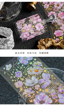 Load image into Gallery viewer, Three-Dimensional Sunset Flower Borders Gold Foiled Stickers