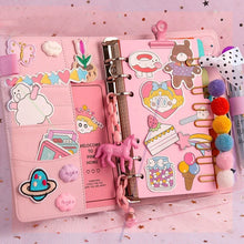 Load image into Gallery viewer, Pastel Pages A6 Ring Planner – Kawaii Edition