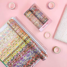 Load image into Gallery viewer, Marigold Medley Floral Washi Tape Set