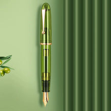 Load image into Gallery viewer, Olive Green Transparent Fountain Pen - Limited Edition