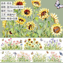 Load image into Gallery viewer, Japanese Floral Heaven Transparent Extra Large Washi Tape Sets (21 Designs)