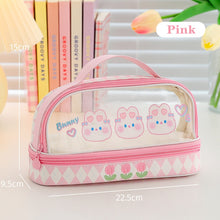 Load image into Gallery viewer, Animal Party - Double Layer Large Capacity Transparent Pencil Case