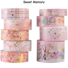 Load image into Gallery viewer, Mystic Gold Foil Washi Tape Set – Wide Craft Edition