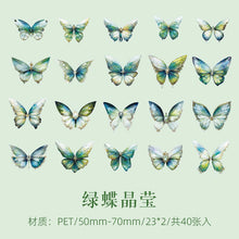 Load image into Gallery viewer, Crystal Series Butterfly Laser Decorative Stickers