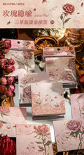 Load image into Gallery viewer, Rose Garden Memoire: Vintage Foil Stamped Sticky Notes