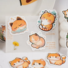 Load image into Gallery viewer, Orange Kitty Decorative Stickers