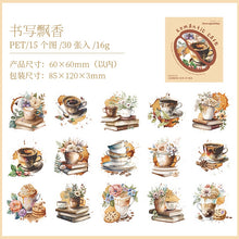 Load image into Gallery viewer, Romantic Café Series Vintage Stickers (6 Designs)