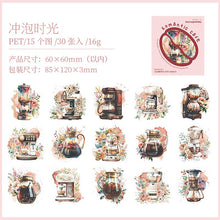 Load image into Gallery viewer, Romantic Café Series Vintage Stickers (6 Designs)