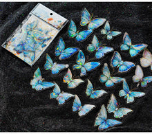 Load image into Gallery viewer, Crystal Series Butterfly Laser Decorative Stickers