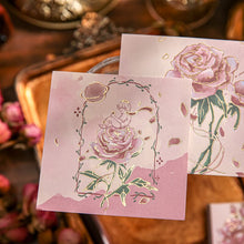 Load image into Gallery viewer, Rose Garden Memoire: Vintage Foil Stamped Sticky Notes