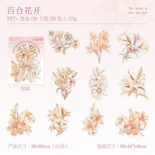 Load image into Gallery viewer, The Flower of Mist & Light Gilded Floral Stickers
