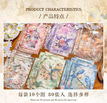 Load image into Gallery viewer, Vintage Style Floral & Birds Material Paper Sets
