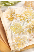 Load image into Gallery viewer, The Flower of Mist & Light Gilded Floral Stickers