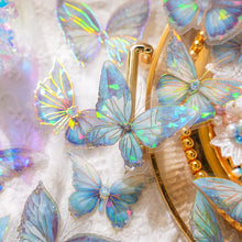 Load image into Gallery viewer, Crystal Series Butterfly Laser Decorative Stickers