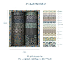 Load image into Gallery viewer, Exotic Charm Washi Tape Sets (12 Pcs a set)