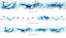 Load image into Gallery viewer, Blue Whale Washi Tape Set - Original Kawaii Pen