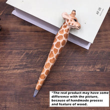 Load image into Gallery viewer, Handmade Wooden Animal Design Gel Pens