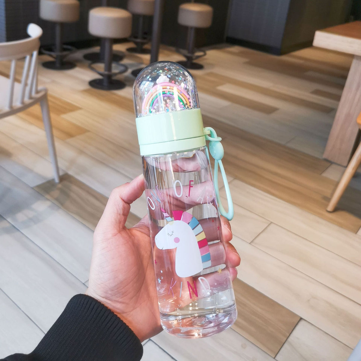 Happy Unicorn Personalized Water Bottle