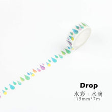 Load image into Gallery viewer, Watercolor Colorful Washi Tapes (8 Designs)