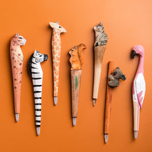 Load image into Gallery viewer, Handmade Wooden Animal Design Gel Pens