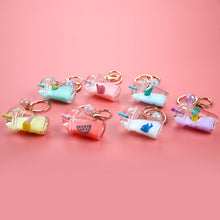 Load image into Gallery viewer, Charming Acrylic Drink Bottle Key Chains (7 colors)