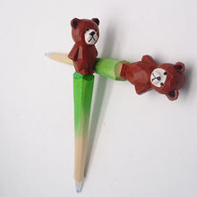 Load image into Gallery viewer, Handmade Wooden Animal Design Gel Pens