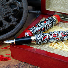 Load image into Gallery viewer, Japanese Noble Phoenix Red & Grey Dragon Fountain Pen - Limited Edition