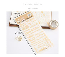 Load image into Gallery viewer, Twinkle Sticker Series Vintage Style Golden Stickers