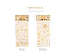 Load image into Gallery viewer, Twinkle Sticker Series Vintage Style Golden Stickers