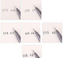 Load image into Gallery viewer, STA Pigment Fineliner Marker Set (6 pcs)