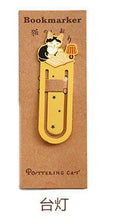 Load image into Gallery viewer, Pottering Cat Gold Pelated Bookmarks (12 Designs)