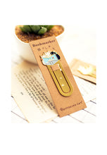 Load image into Gallery viewer, Pottering Cat Gold Pelated Bookmarks (12 Designs)