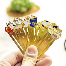 Load image into Gallery viewer, Pottering Cat Gold Pelated Bookmarks (12 Designs)