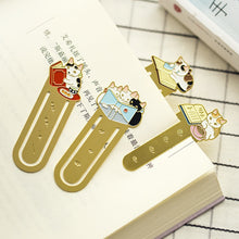 Load image into Gallery viewer, Pottering Cat Gold Pelated Bookmarks (12 Designs)