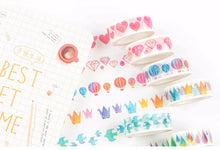 Load image into Gallery viewer, Watercolor Colorful Washi Tapes (8 Designs)