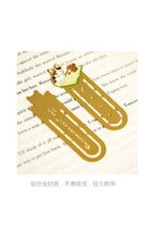 Load image into Gallery viewer, Pottering Cat Gold Pelated Bookmarks (12 Designs)