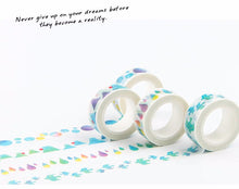 Load image into Gallery viewer, Watercolor Colorful Washi Tapes (8 Designs)