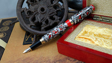 Load image into Gallery viewer, Japanese Noble Phoenix Red & Grey Dragon Fountain Pen - Limited Edition